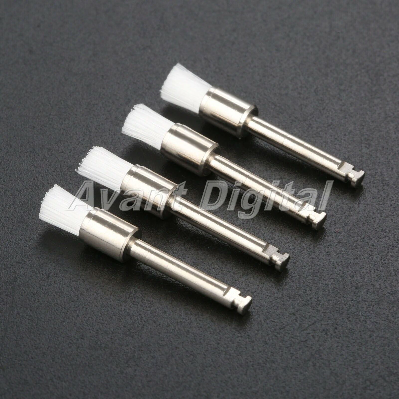 100pcs Lab Clinic Dental Prophy Brushes Polishing Flat Polisher White 2.6cm +Box