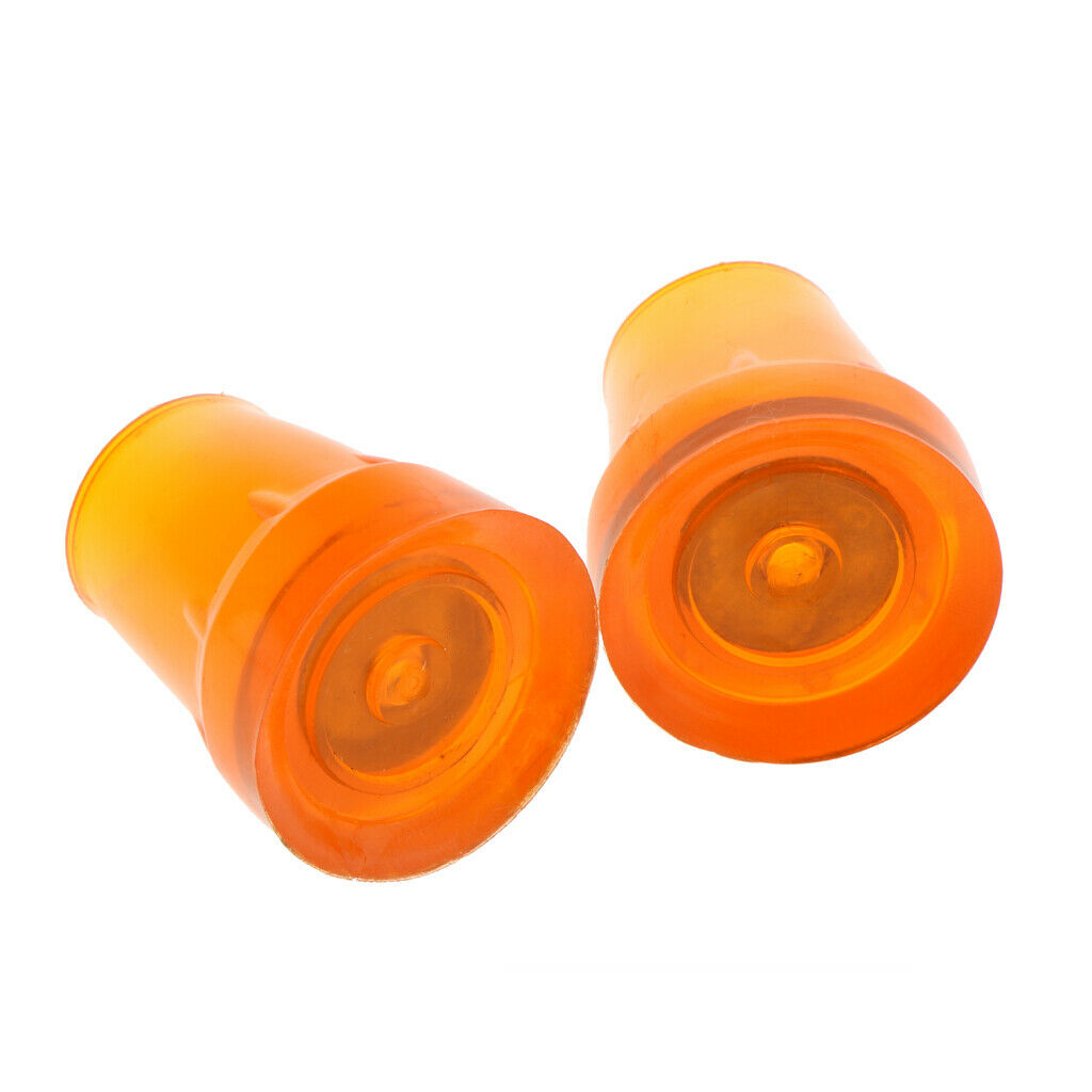 4Pcs 7/8" Non-slip Self-Standing Canes Replacement Tips End Caps Orange
