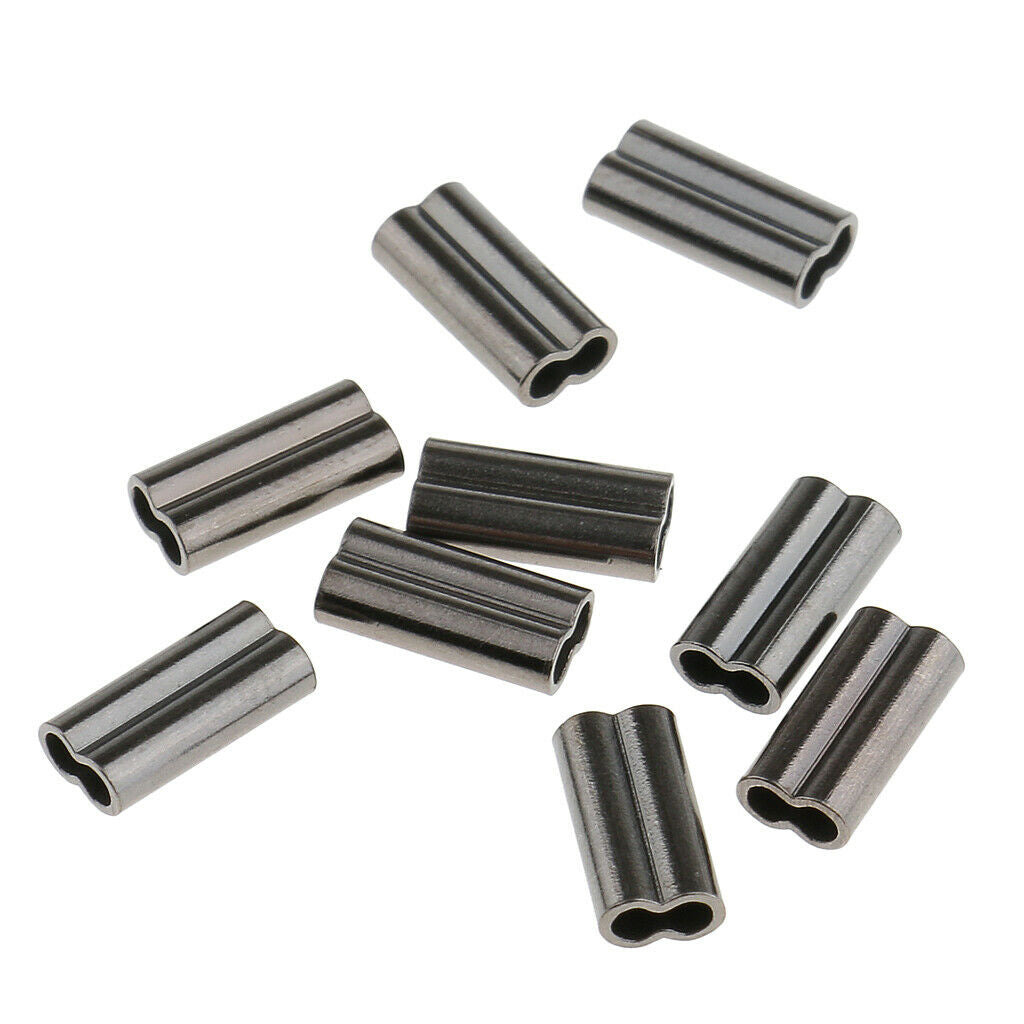 100pcs Double Copper Trace Crimps - Carp Coarse Sea Fishing Rigs 1.5mm 2.0mm