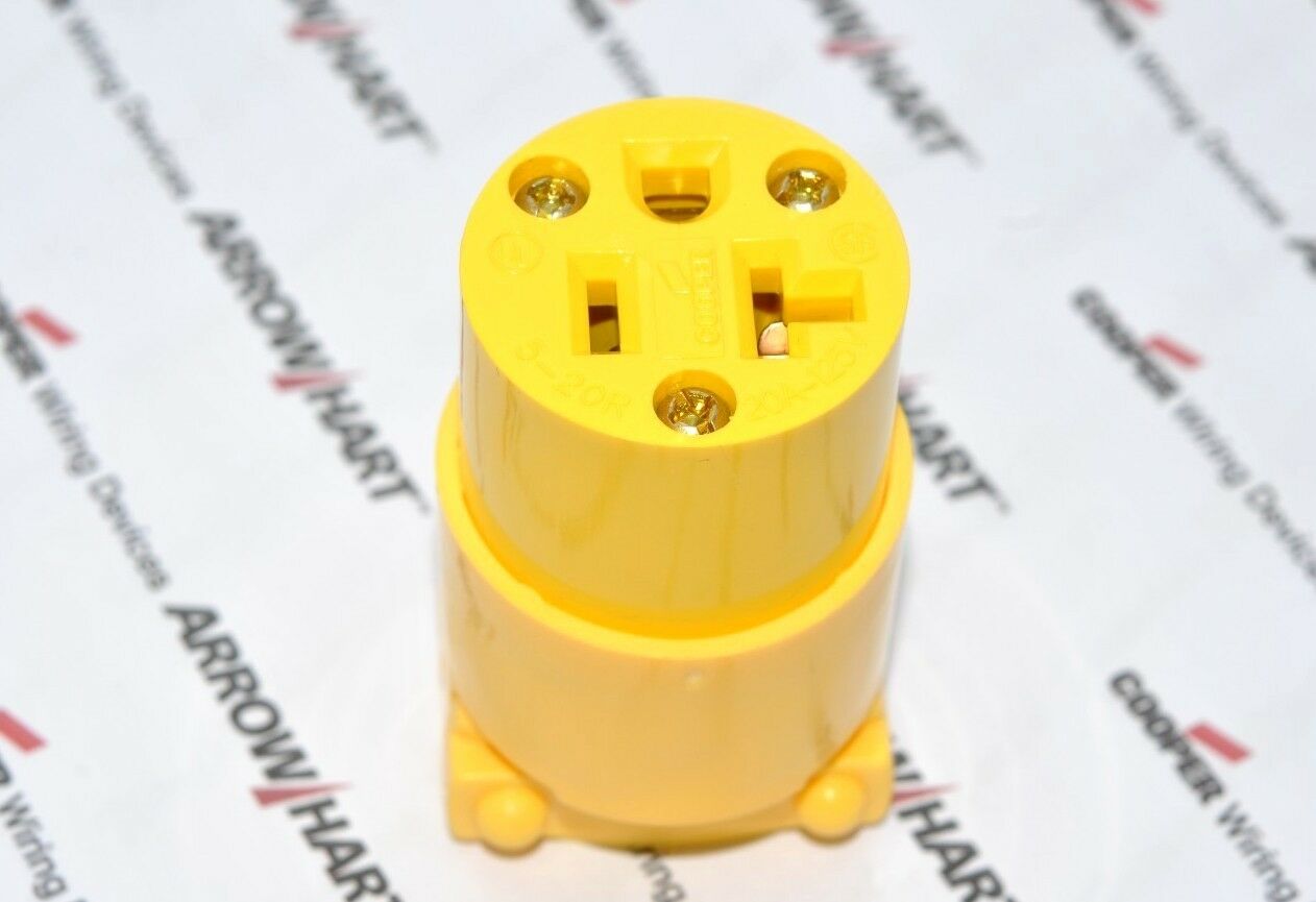 1pcs-COOPER 4228 20A 125V Commercial Grade Thermoplastic Vinyl Connector