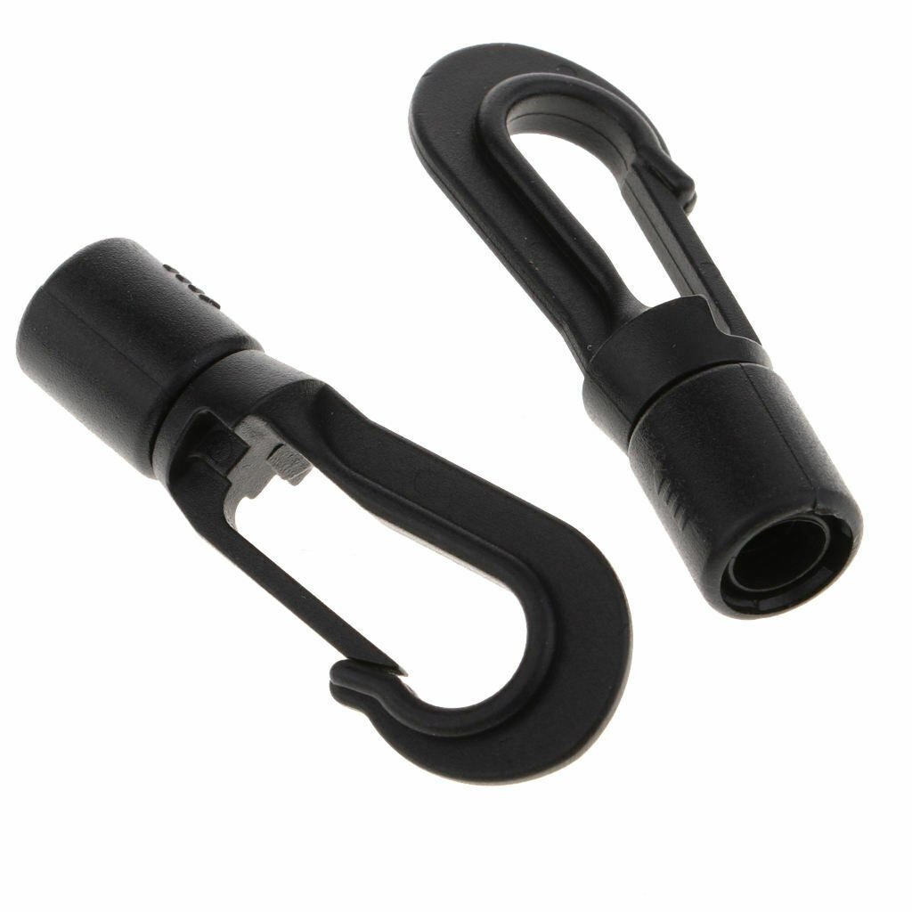 2X 10 Count Quick Link Carabiner Elastic Rope Hook Snap Clip Outdoor Accessory