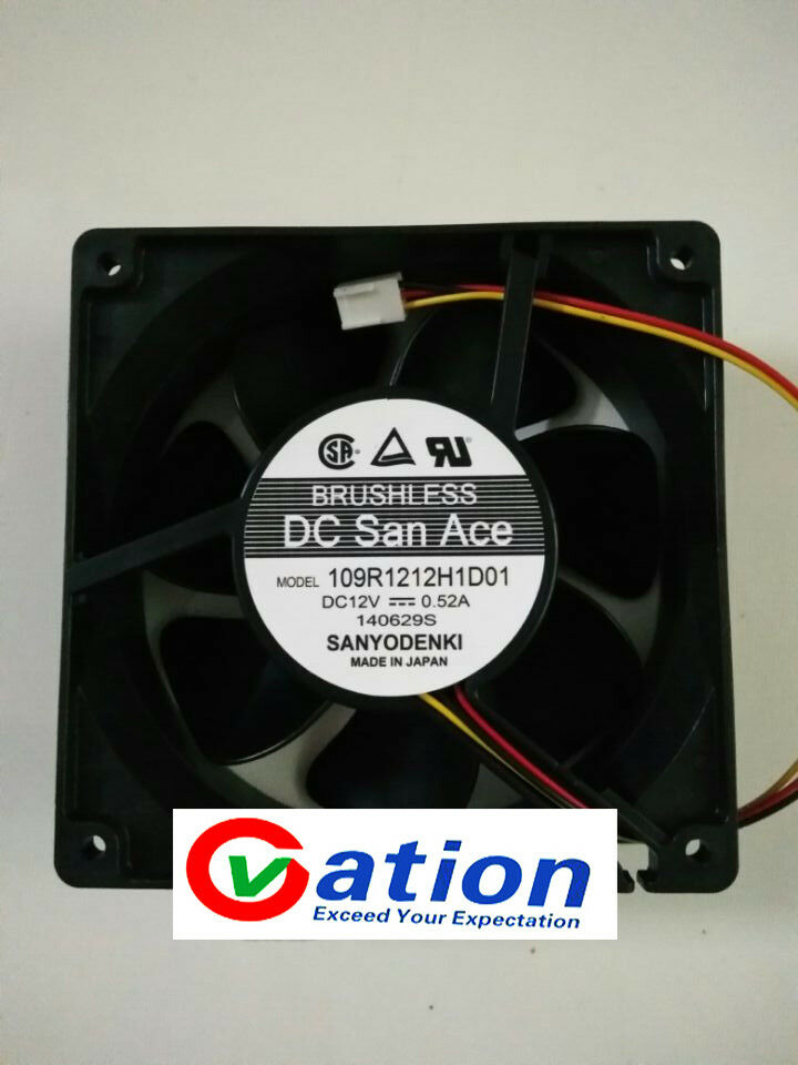 For SANYO 109R1212H1D01 Double ball cooling fan DC12V 0.52A 120×120×38mm 3pin