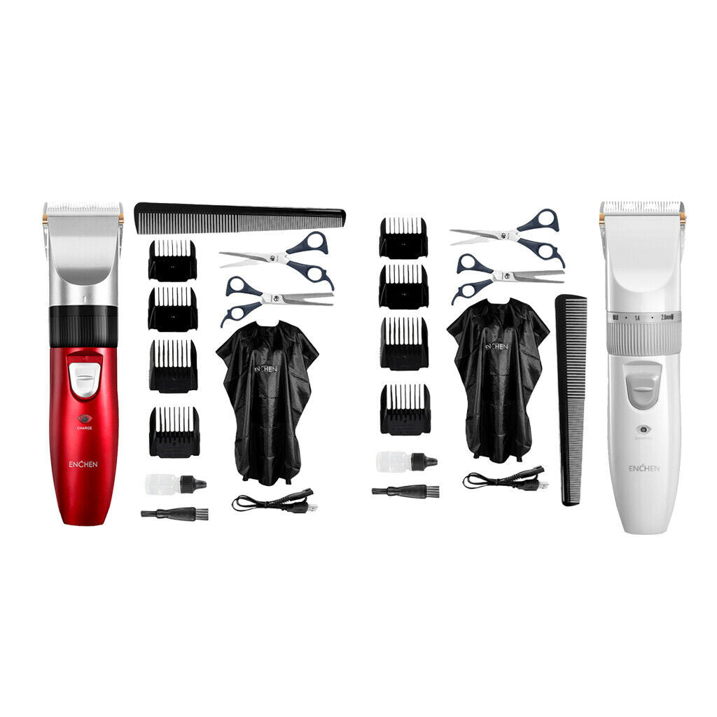 2x Home Kids Men Barber Electric Hair Clipper & Accessories Rechargeable