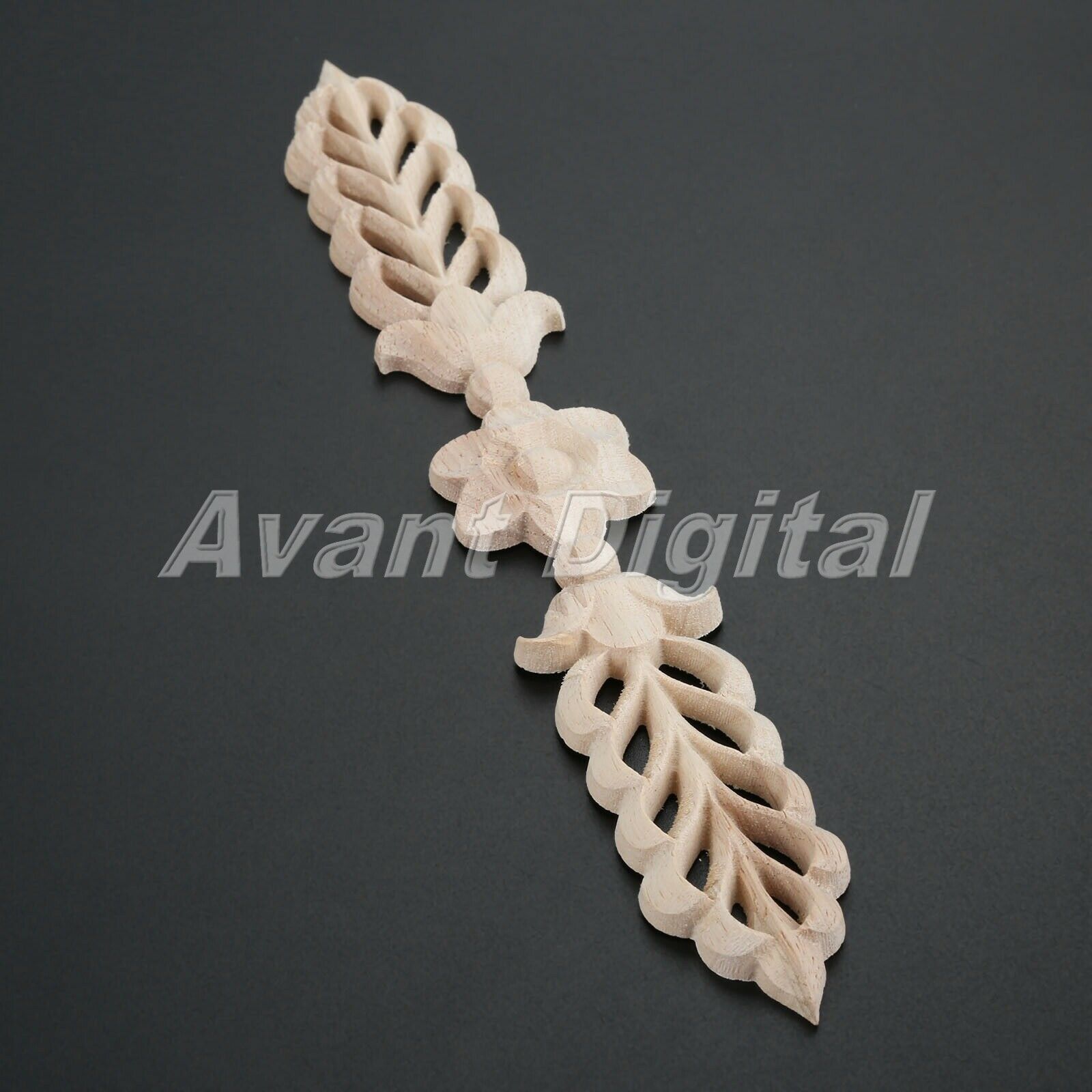 24.5*3.5cm European Style Wood Carved Long Applique Frame Corner DIY Decor Walls