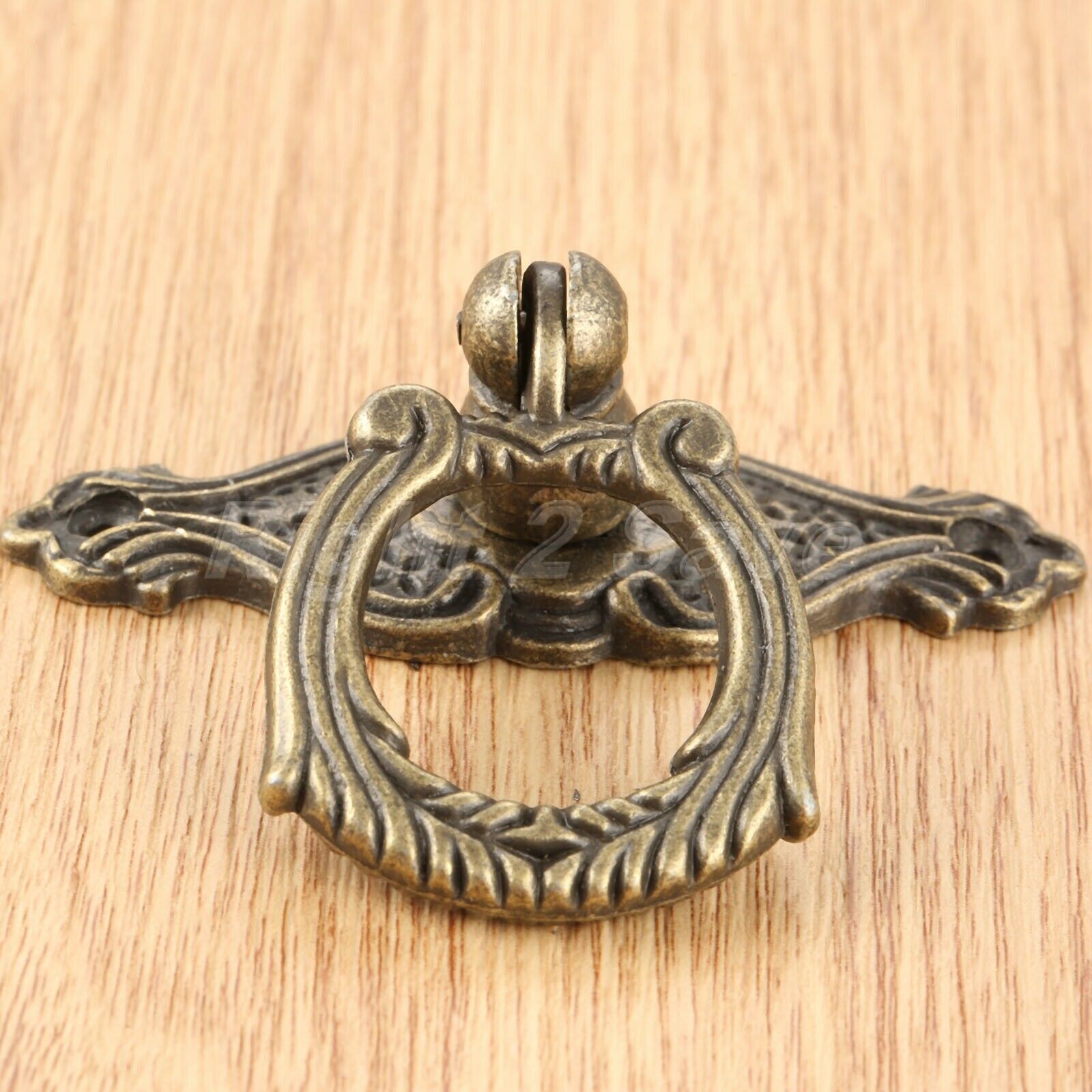 1Pc 65*48mm Retro Furniture Kitchen Cabinet Pull Handle Jewelry Chest Ring Knob
