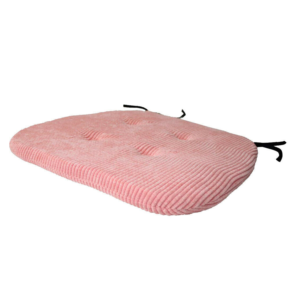 Chair Pads Square Cotton Chair Cushion with Ties Soft Seat Pads pink