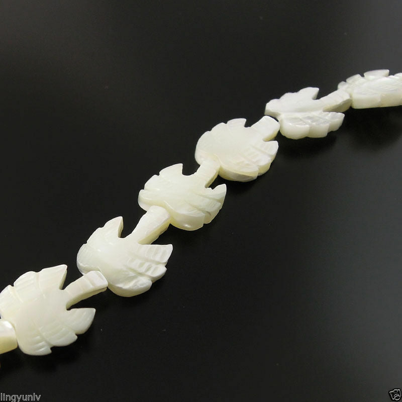 26PCS Engraved Shell Spacer Bead Loose Beads for Necklace Bracelet Craft 16*14mm