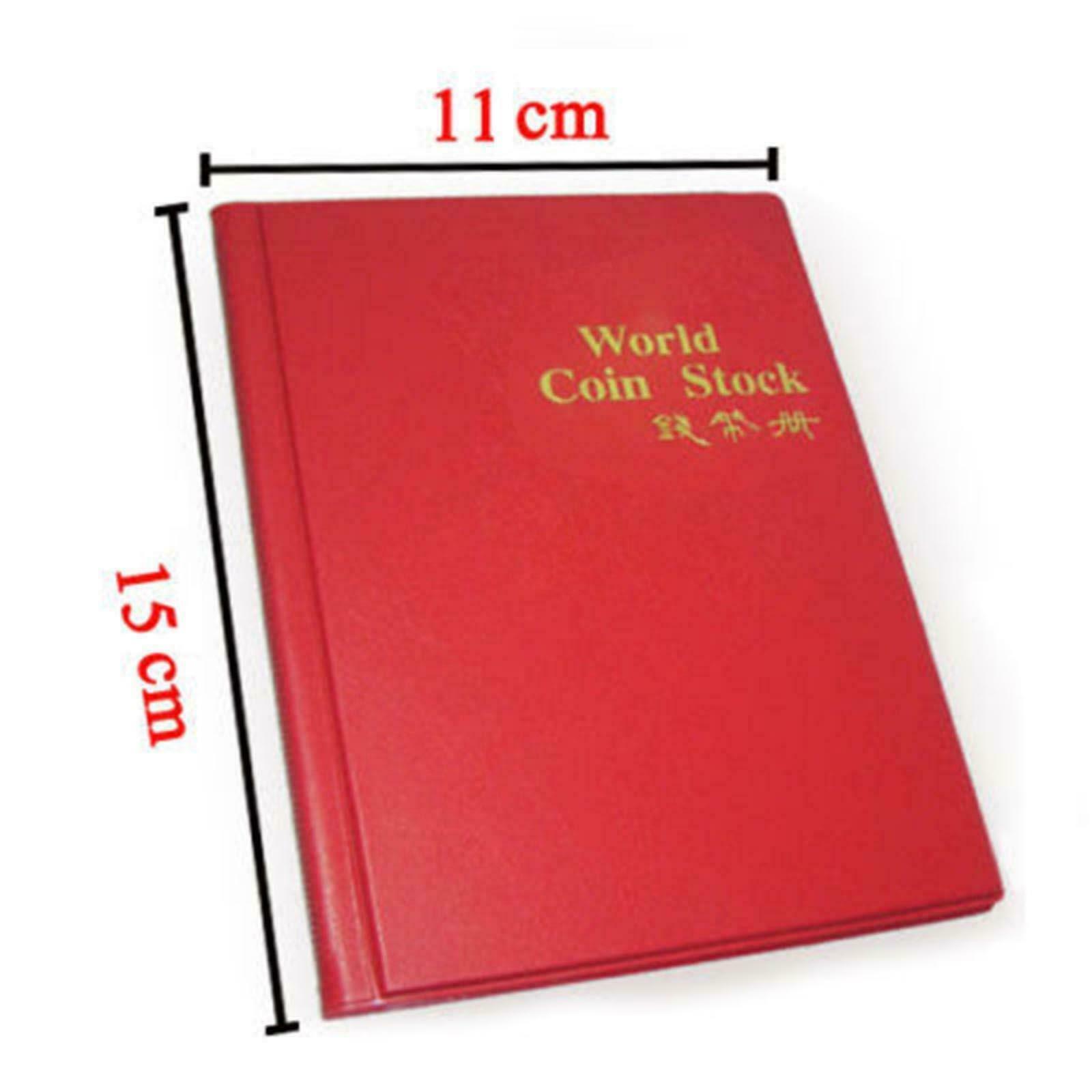120 Coins Cases Holder Collection Album Book Pockets Storage Folders H8C9