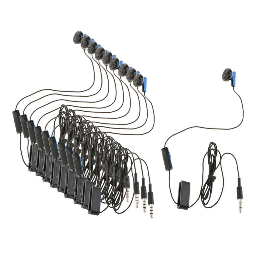 10pcs/pack Portable Mono Earphone 1.2m Headphone for Sony PS4 Controller
