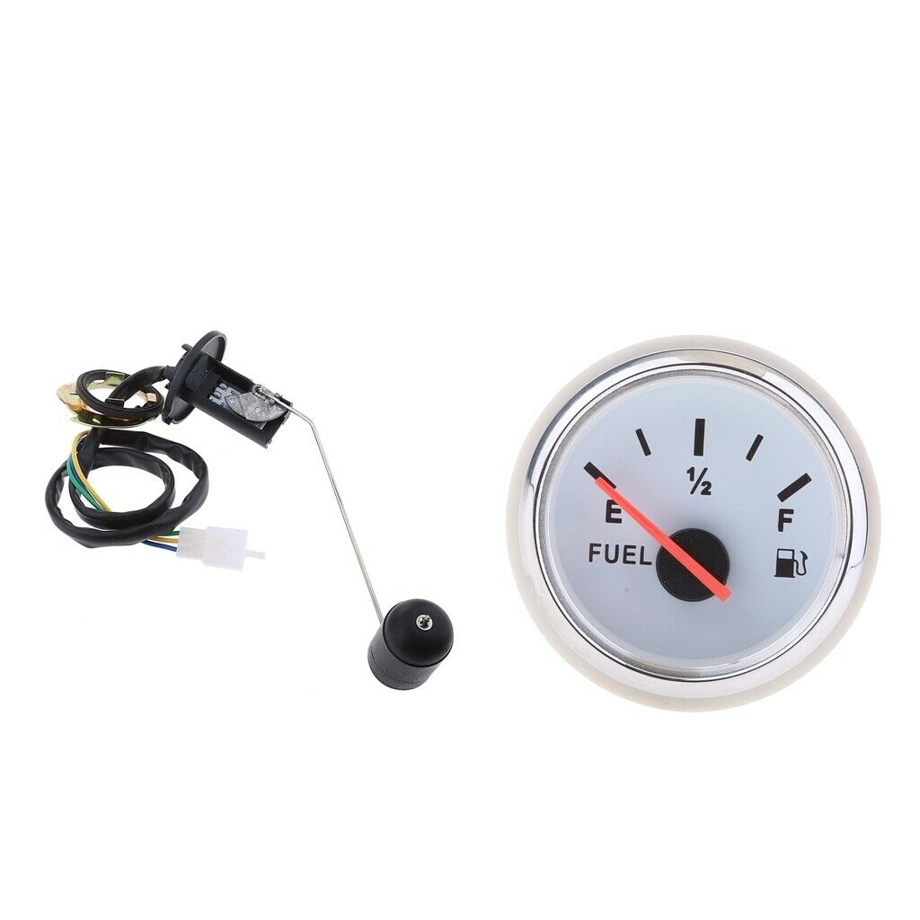 2" 52mm Motor Type Fuel Level Gauge + Fuel Tank Sensor E-1/2-F Pointer Kits