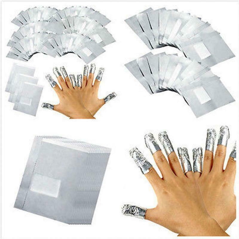 150pcs Aluminium Foil Nail Art Soak Off Acrylic Gel Polish Nail Wraps Remover