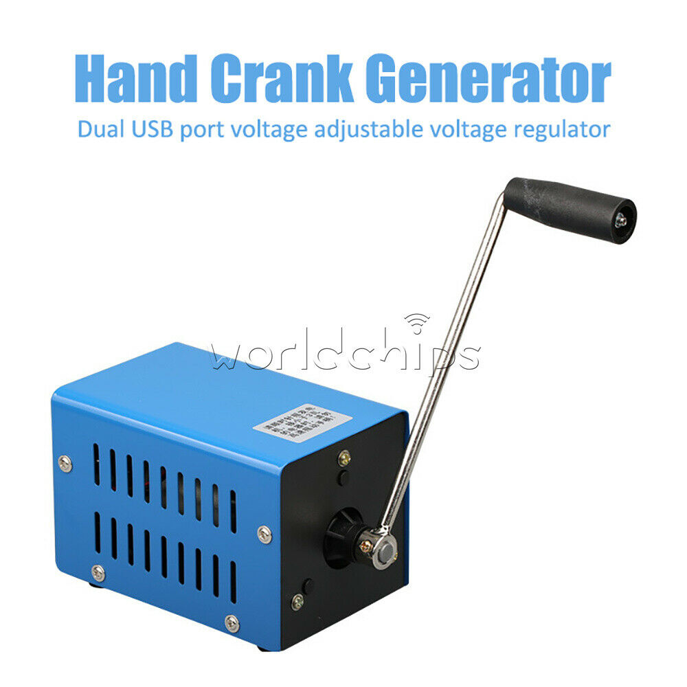 Portable 20W Hand Manual Crank Emergency Power Generator Electric USB Charger