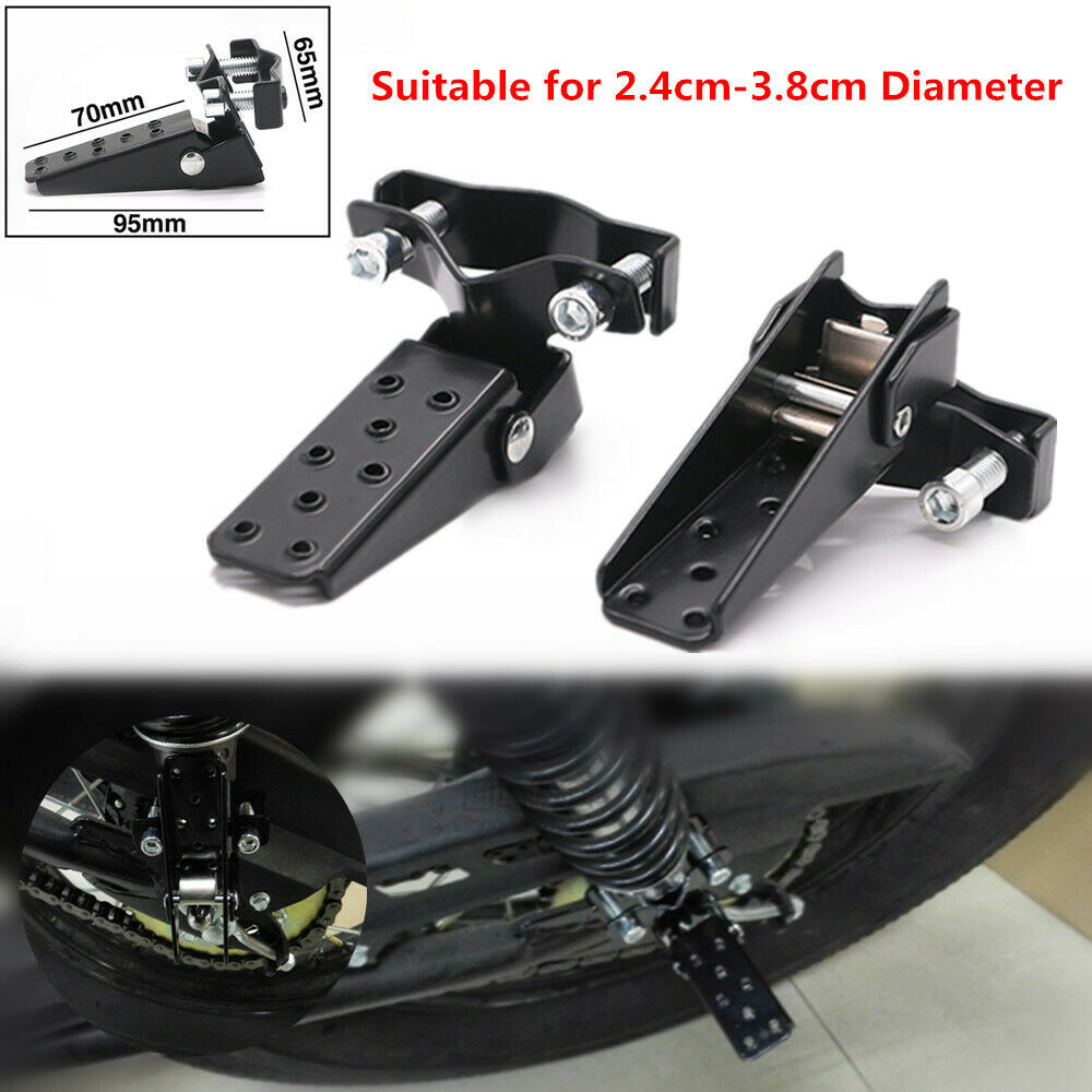 Motorcycle Retro Folding Pedal Back Wheel Metal Non-slip Foot Peg 24-38mm Adjust