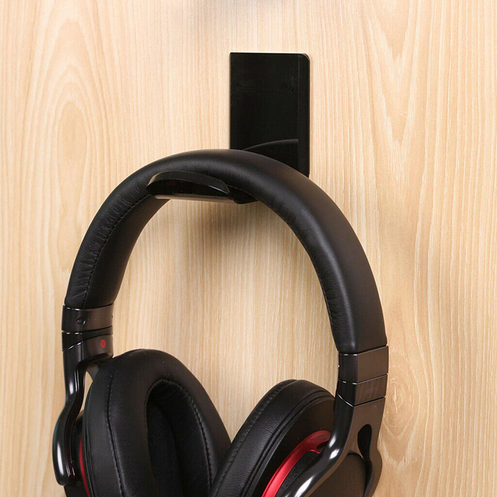 4Pcs Wall-mounted Adhesive Headset Earphone Racks Brackets with Cable Clip