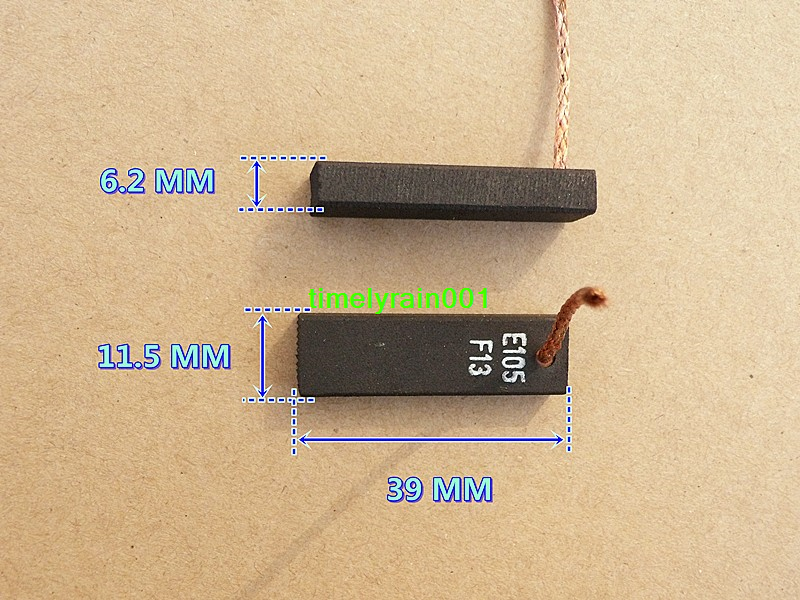 10pcs Vacuum cleaner carbon brush 6.2*11.5*39 MM motor carbon brush