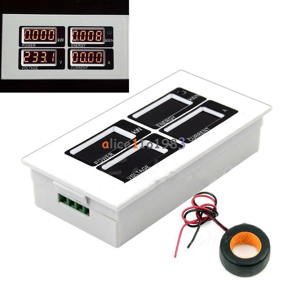 AC 110V 220V Digital 100A watt power meter volt amp Ammeter Voltmeter 80-260V