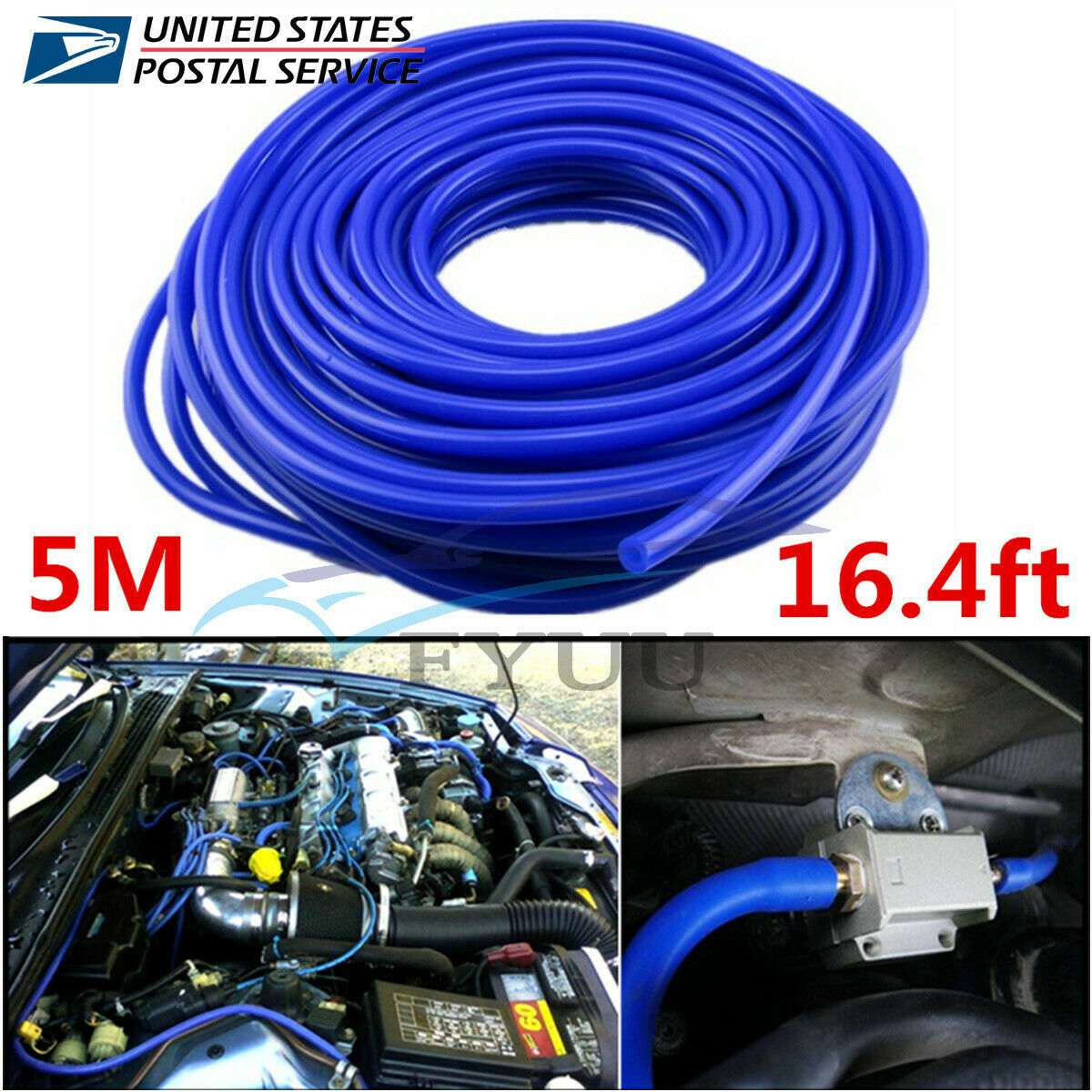 16.4ft 5M 4mm Silicone Vacuum Tube Hose Silicon Tubing for Car Cooling System
