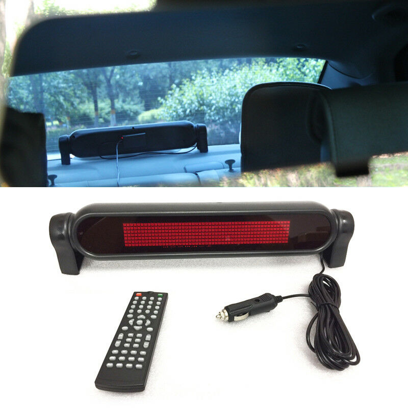 12V Car Dash Scrolling LED Panel Display Editable Advertising Window Sign Handy