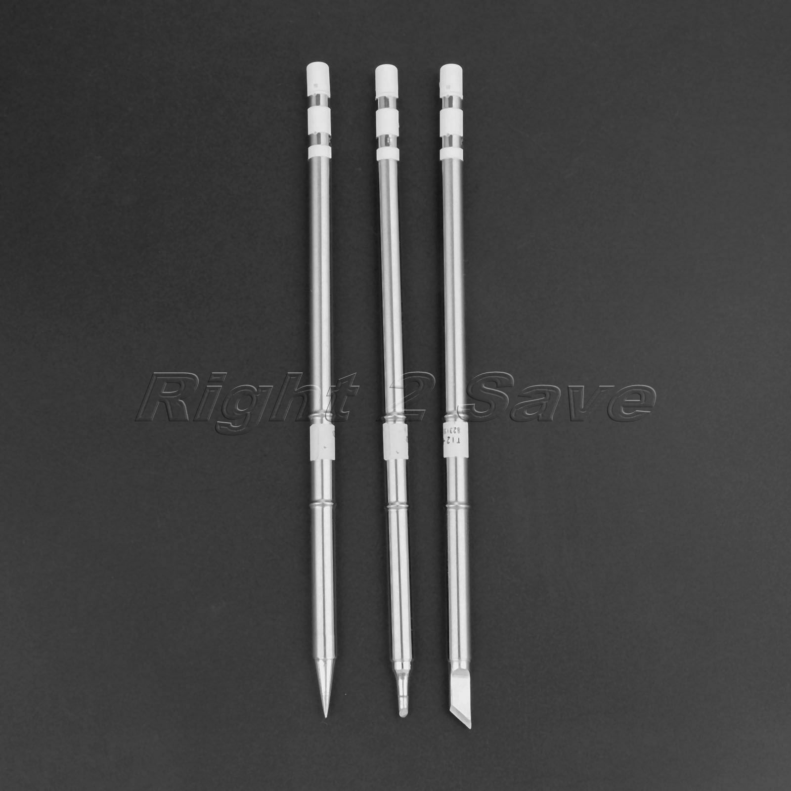 3pcs T12 Series T12-BC2 T12-K T12-BL Solder Iron Tips Fits Hakko Solder Station
