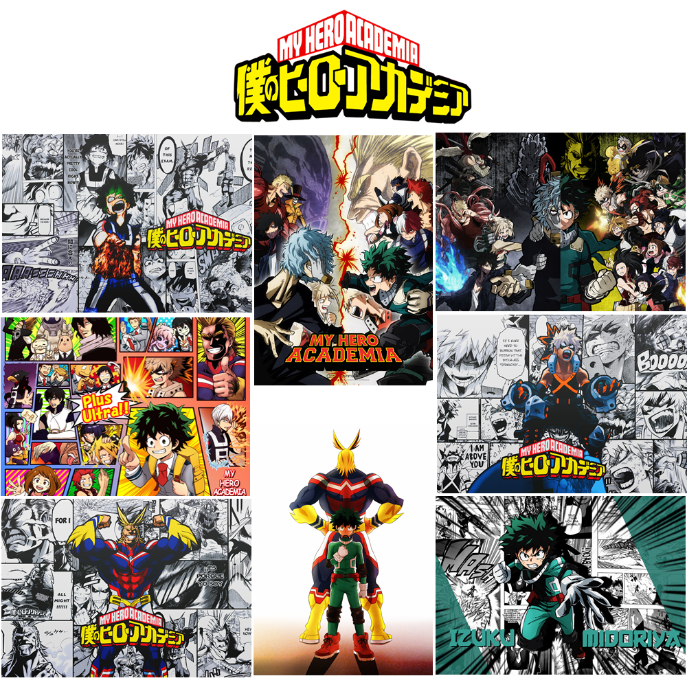 Anime Boku No Hero Academia Polypropylene 8 Pieces Posters Wall Poster A3-poster