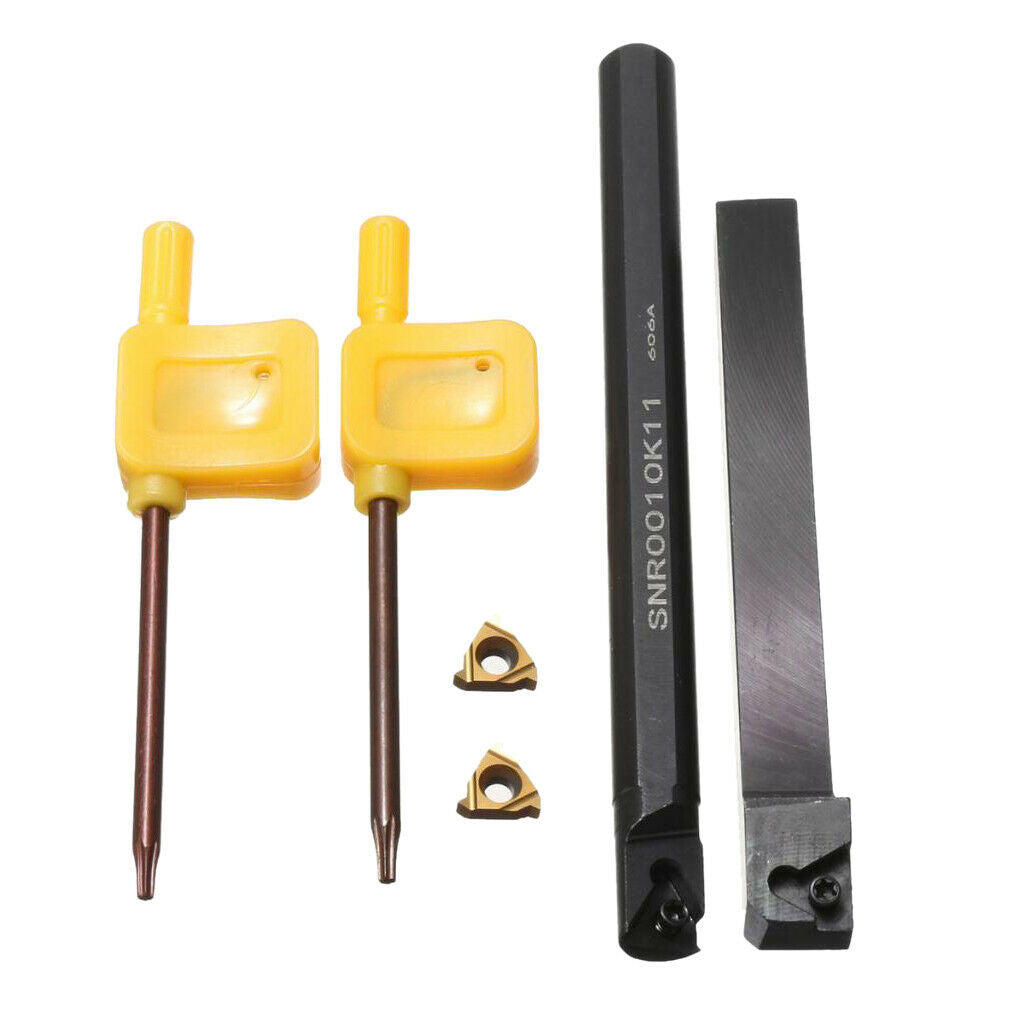 SNR0010K11 SER1010H11 CNC Lathe Threading Bar Turning Tool Holder w/ Inserts