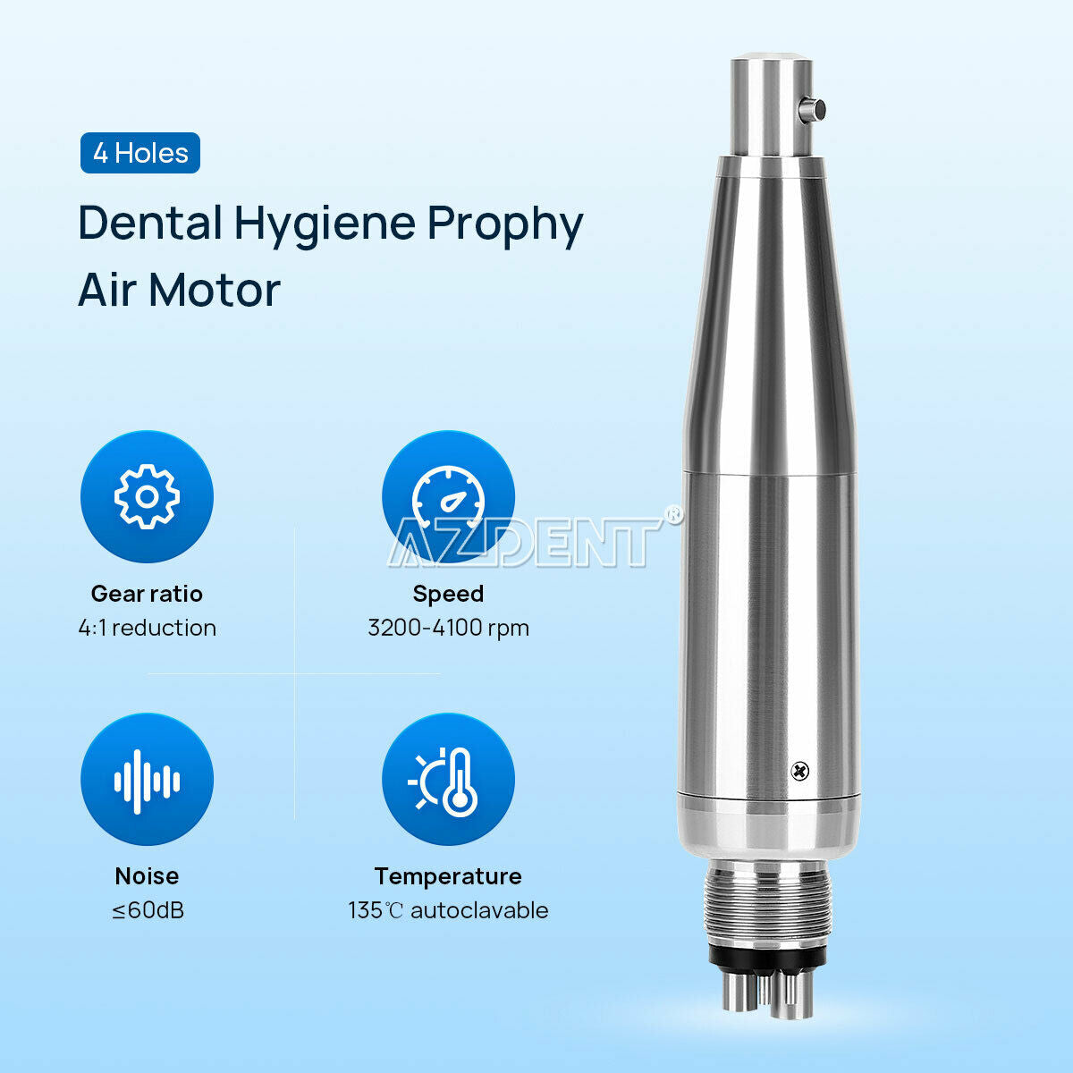 Dental 4:1 Reduction Hygiene Prophy Handpiece Air Motor 4H For Prophy Angles