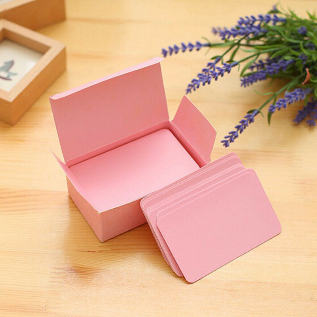 3 Box Paper Note Cards DIY Quick Invitation Graffiti Study Pink 90x54mm