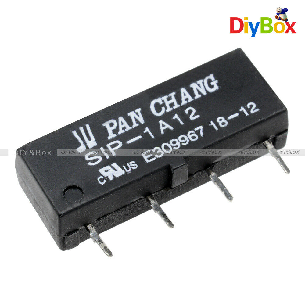 10PCS 4PIN 12V Relay SIP-1A12 Reed Switch Relay for CHANG Relay