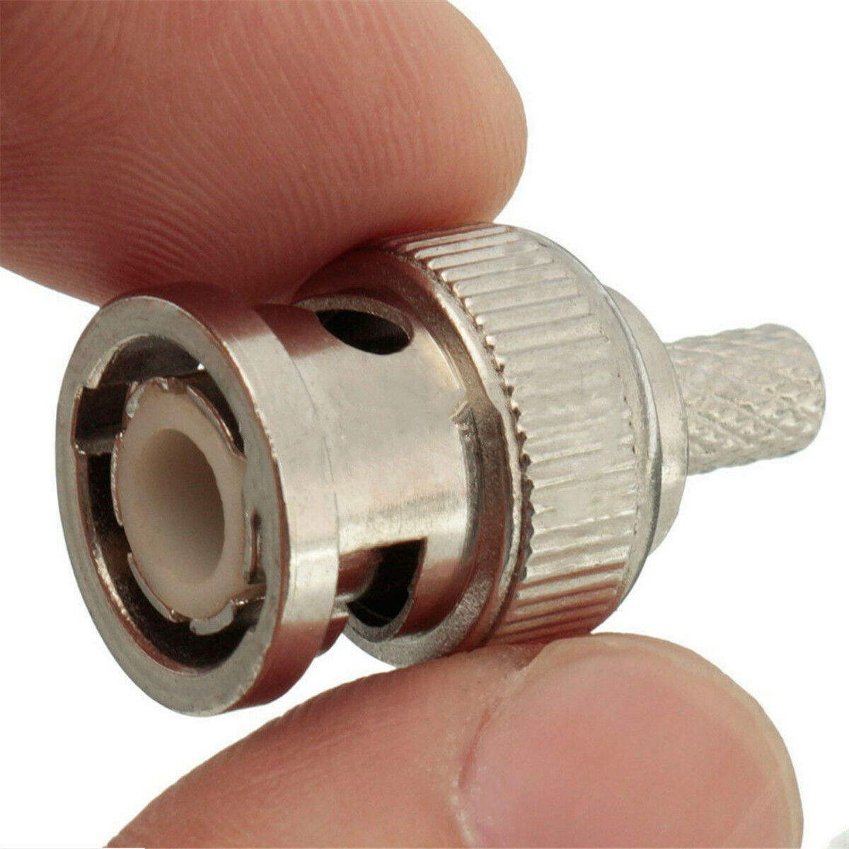 10 Sets 3-Piece BNC Plug Crimp Connector Fits for RG58 Coax Male Antenna Cable