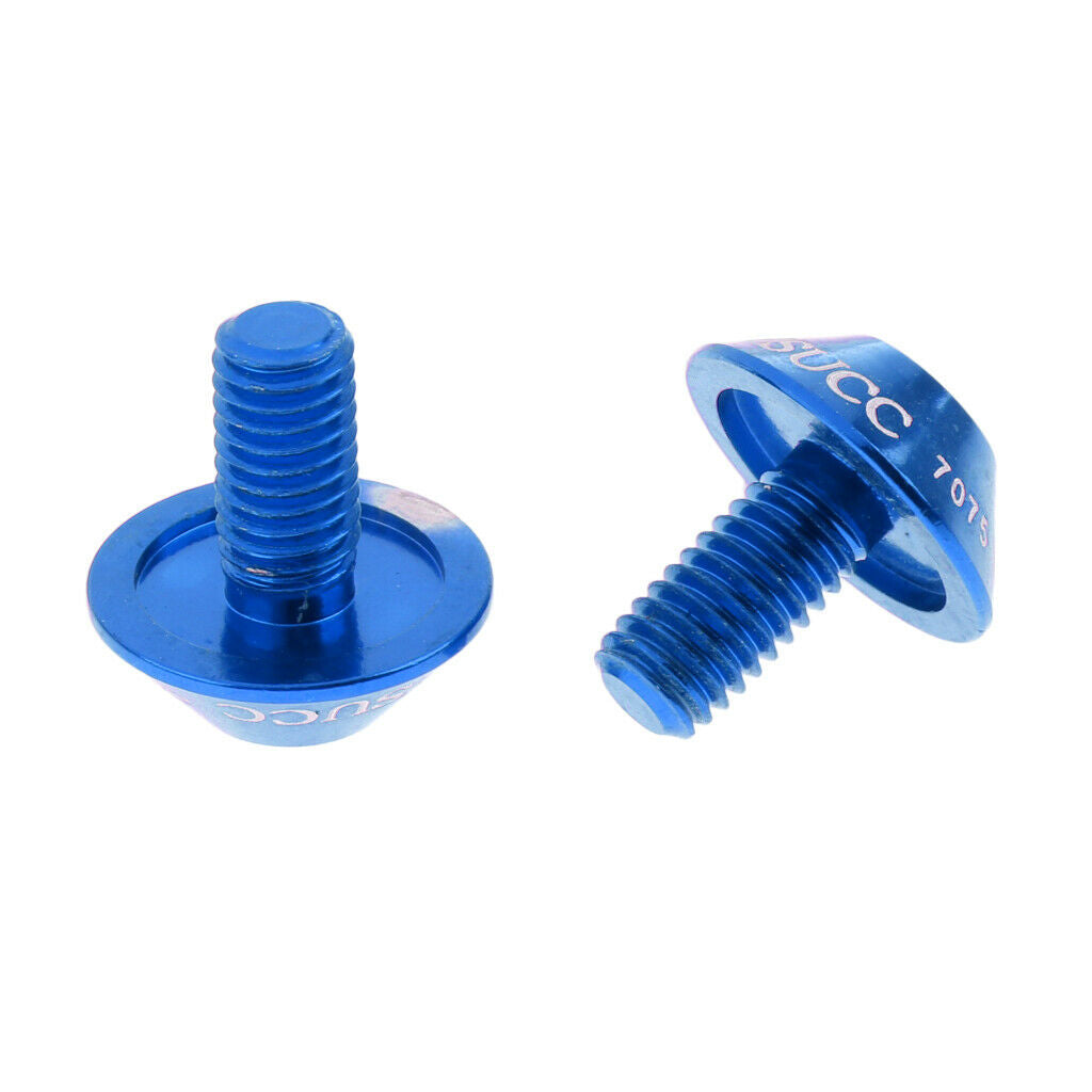 Aluminum Alloy Bike Water Bottle Cage Bolt Holder Socket Screw M5x10mm Blue