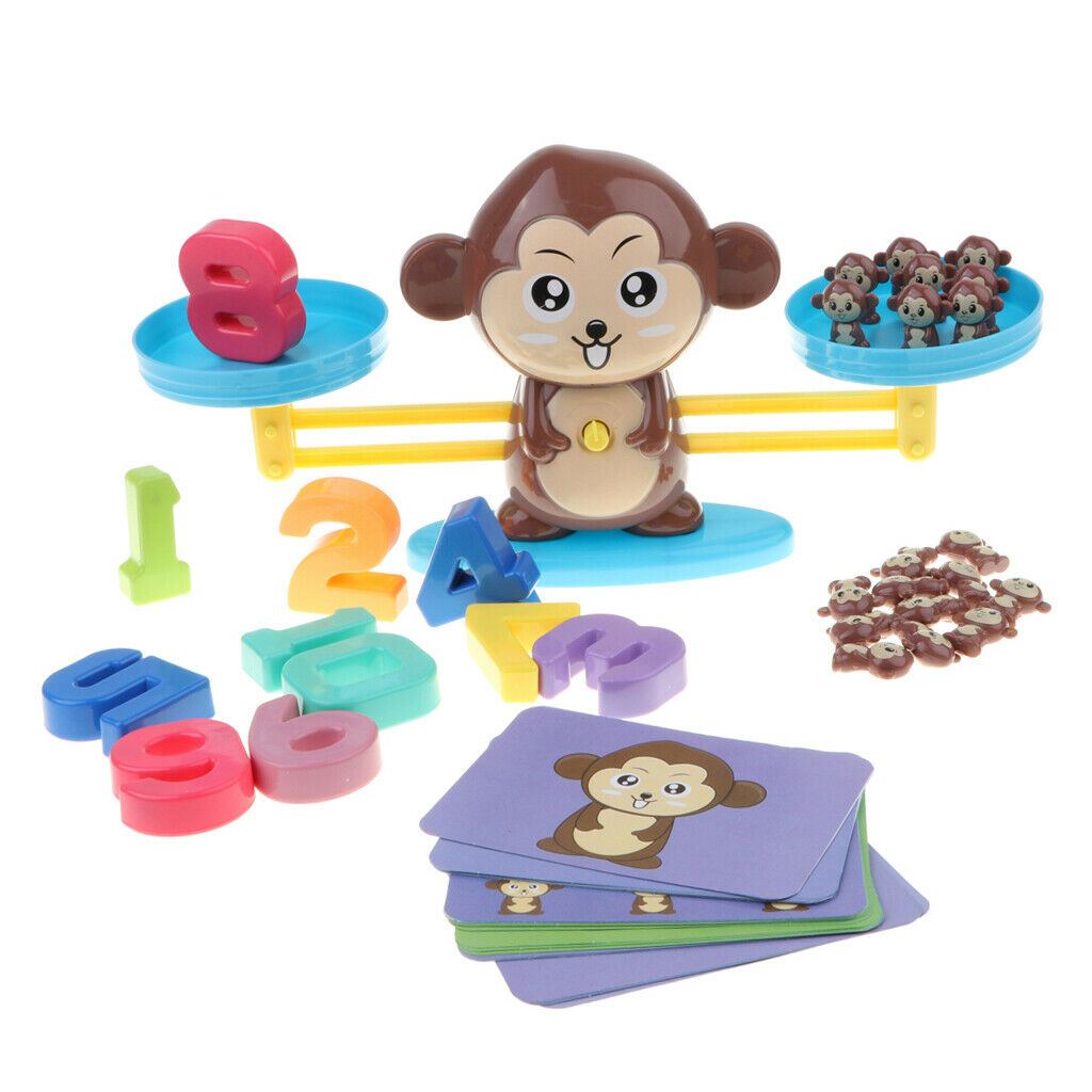Number balance game Monkey shape Number step learning Math learning toys