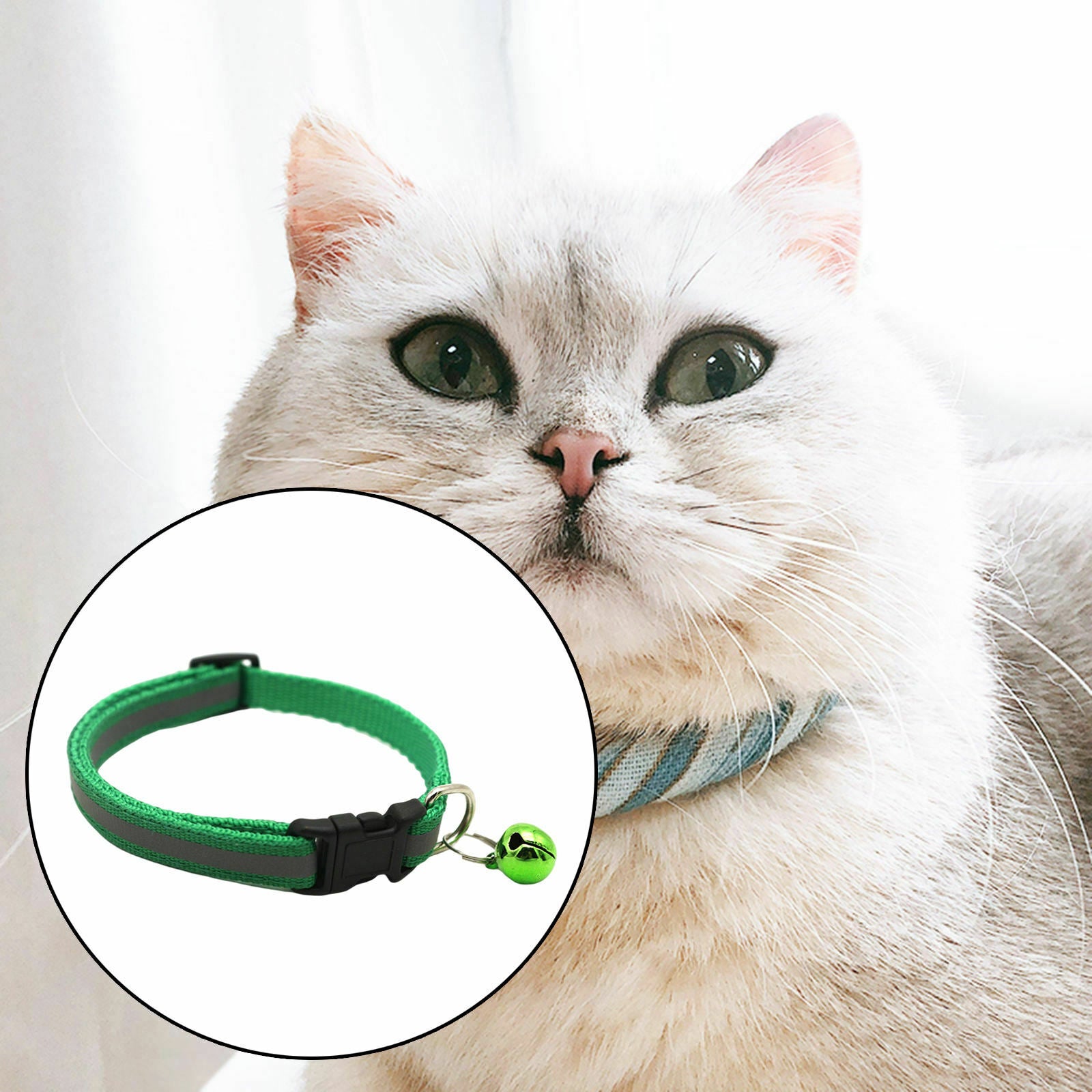 1Pcs Pet Dog Cat Luminous Collar Reflective Patch Collar Night Collars - Dark