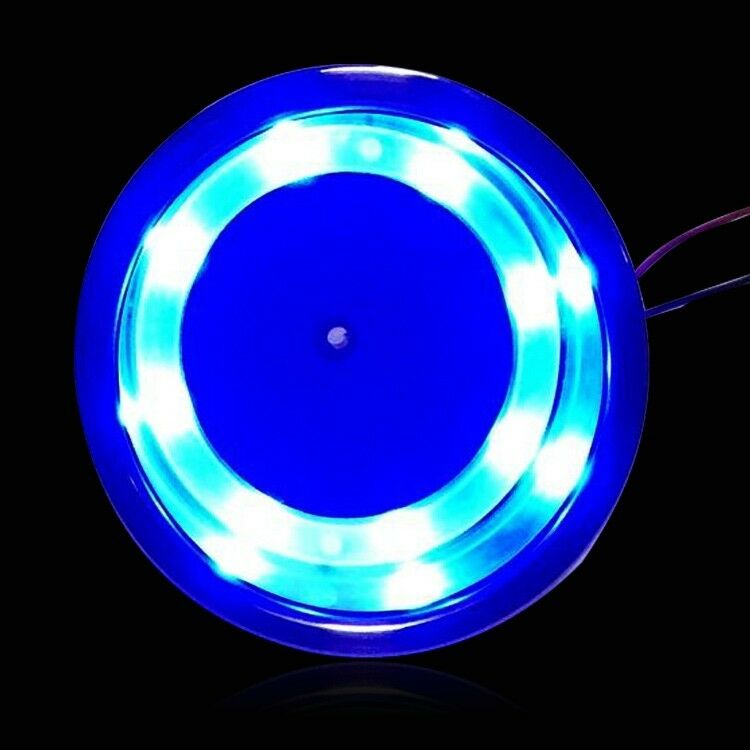 2pcs 8LED Blue Stainless Steel Cup Drink Holder Marine Boat Car Truck Camper Sea