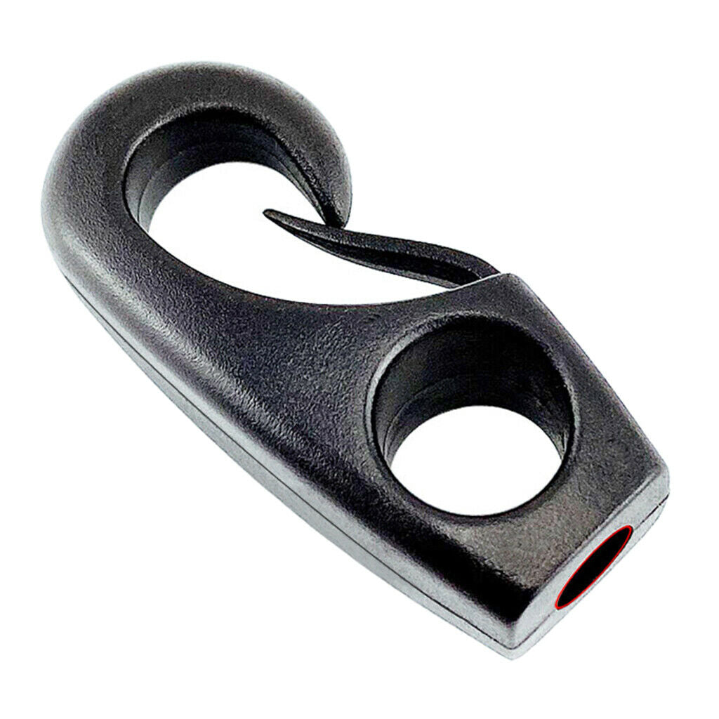 10 Pieces  55mm  Nylon Bungee Hook Shock Cord Hook  for kayaks, canoes, boats.