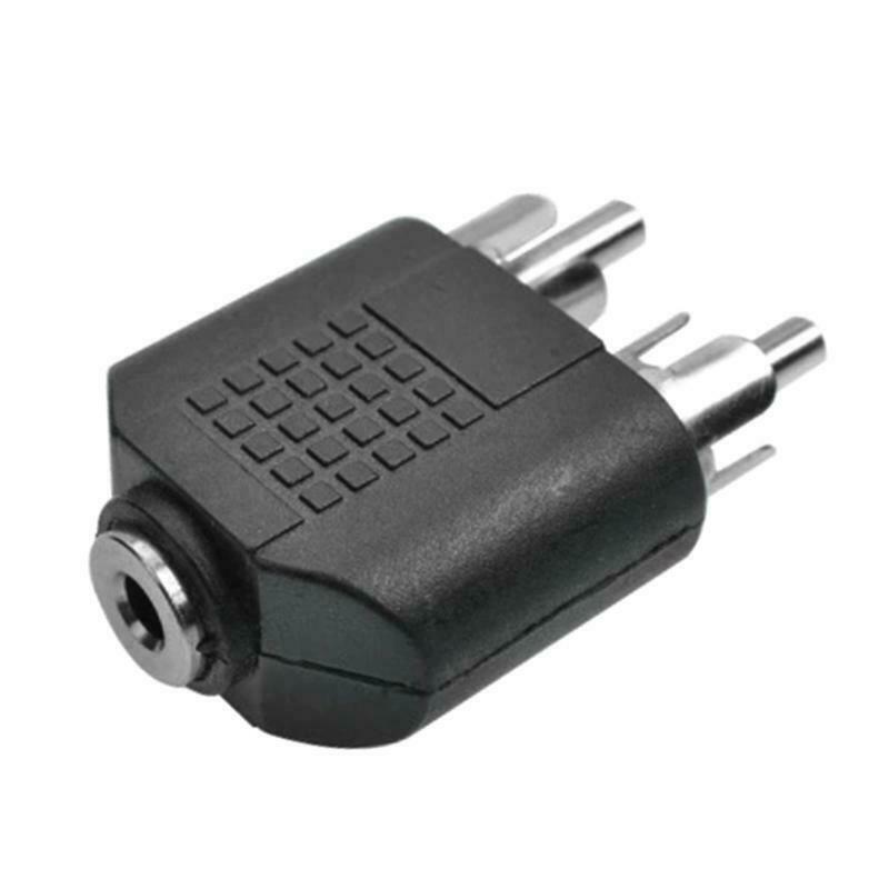 3.5mm Female To Double Male Audio (RCA) Jack Adapter 1 Female To 2 Male 1/8in