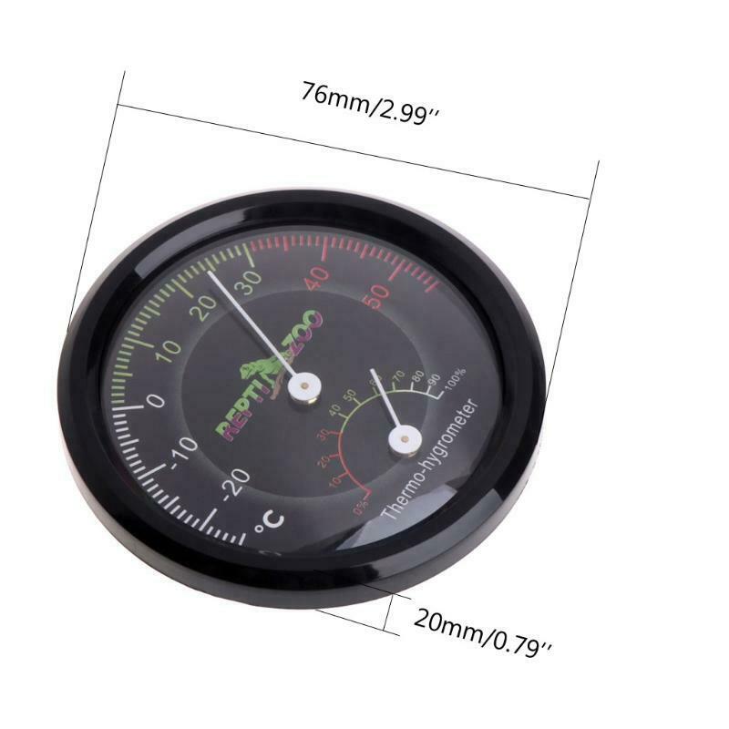 Reptile Tortoise Vivarium Terrarium Thermometer Thermo-hygrometer Humidity Gauge