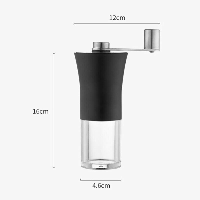 Manual Coffee Grinder Stainless Steel with Ceramic Burr Bean Mill Portable  DF