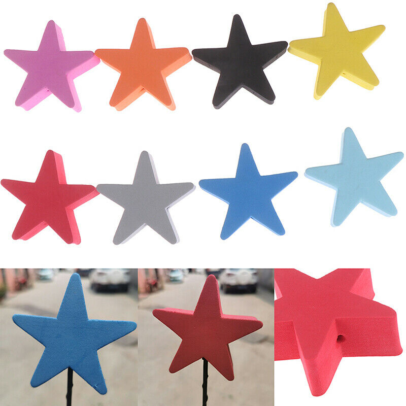 1Pc Colorful five-pointed star car antenna pen topper aerial EVA ball dec.l8