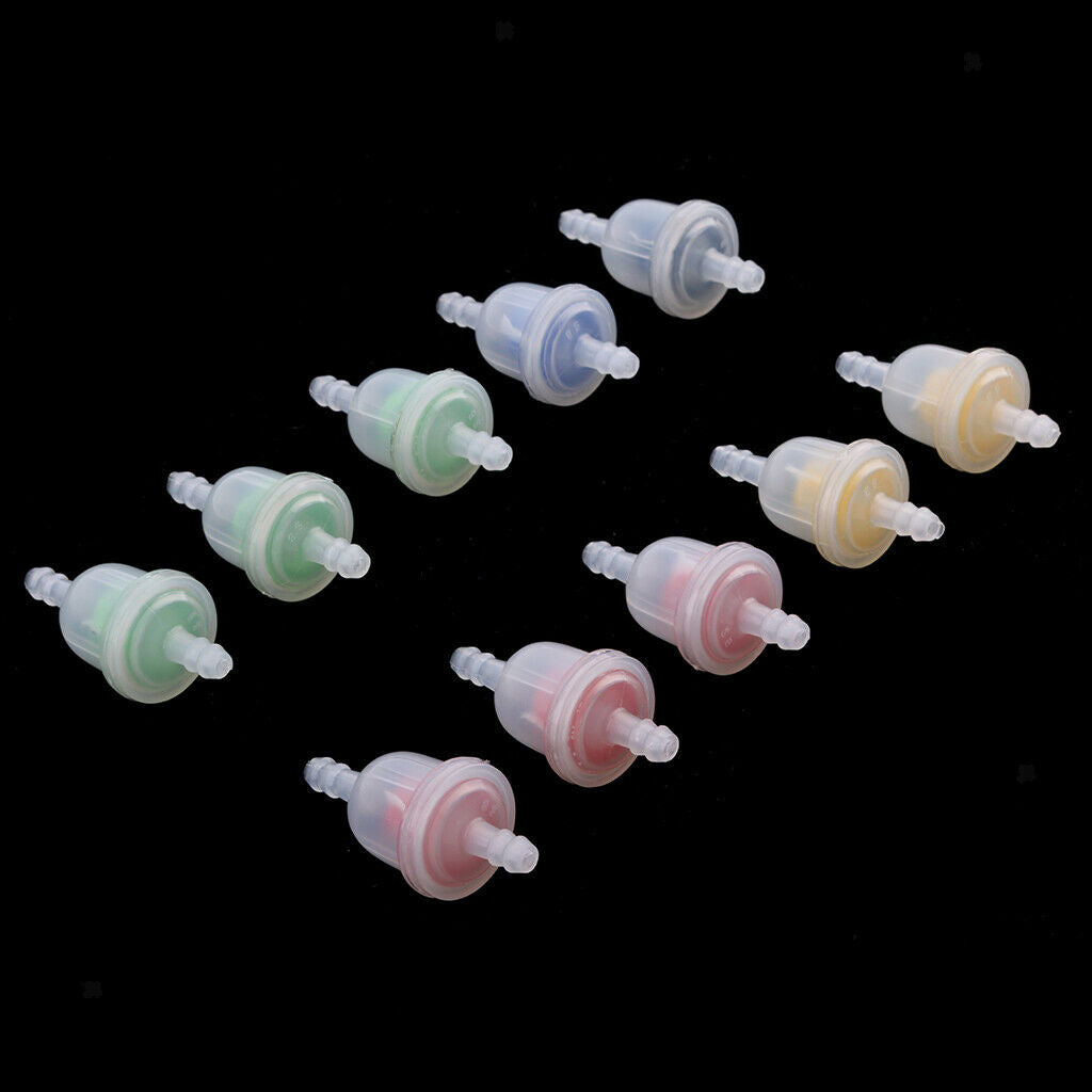10pcs Universal Petrol Inline Fuel Filter LARGE Car Part Fit 7mm Pipes