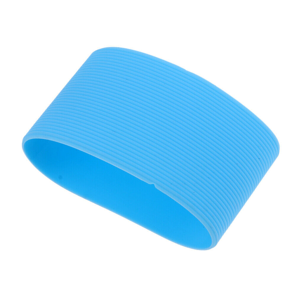 Prettyia 9Pcs Outdoor Silicone Round Non-slip Water Bottle Mug Cup Sleeve