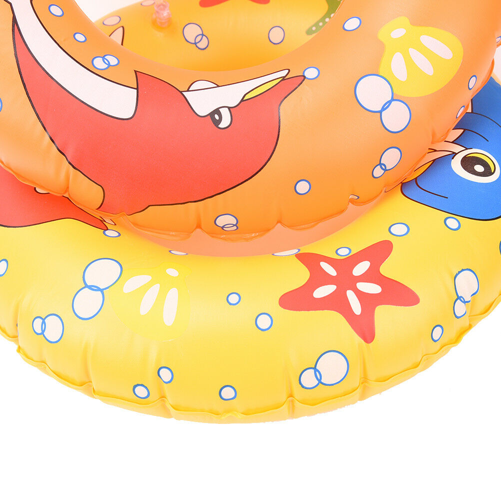 50cm Kids PVC Cartoon Printing Inflatable Float Swimming Ring Color Random WY1