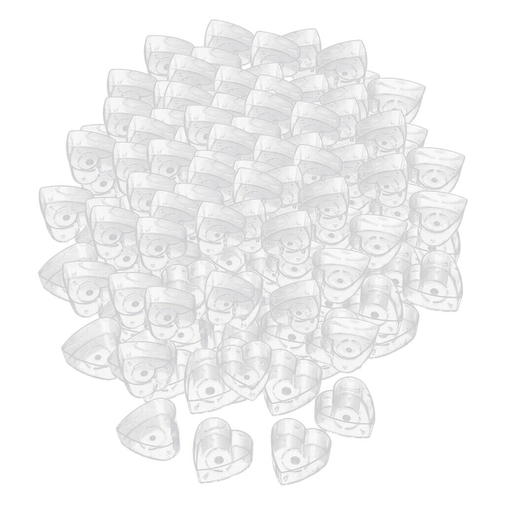200x Transparent Heart Shape Tea Light Cups Wax Container DIY Crafts Mold