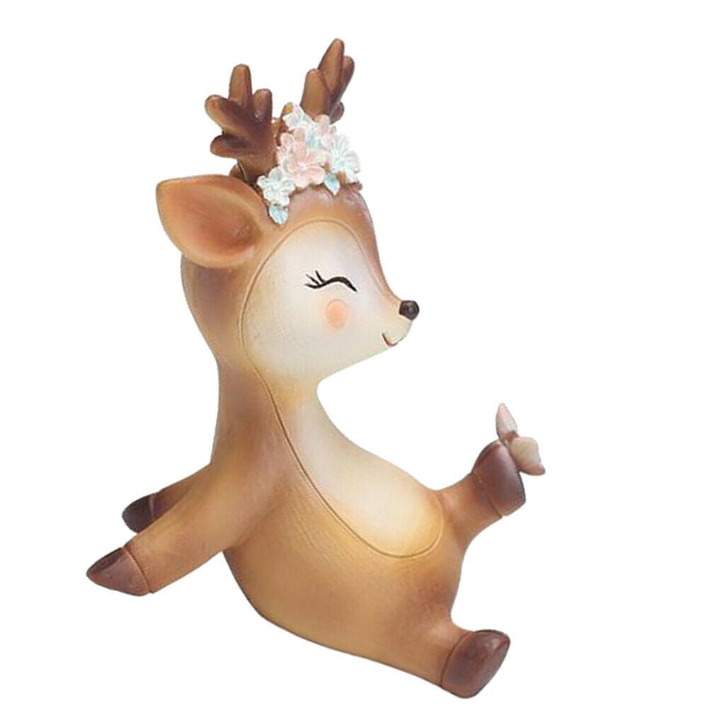 Mini Simulated Deer Ornaments Home Garden Car Decoration Ornament Naughty