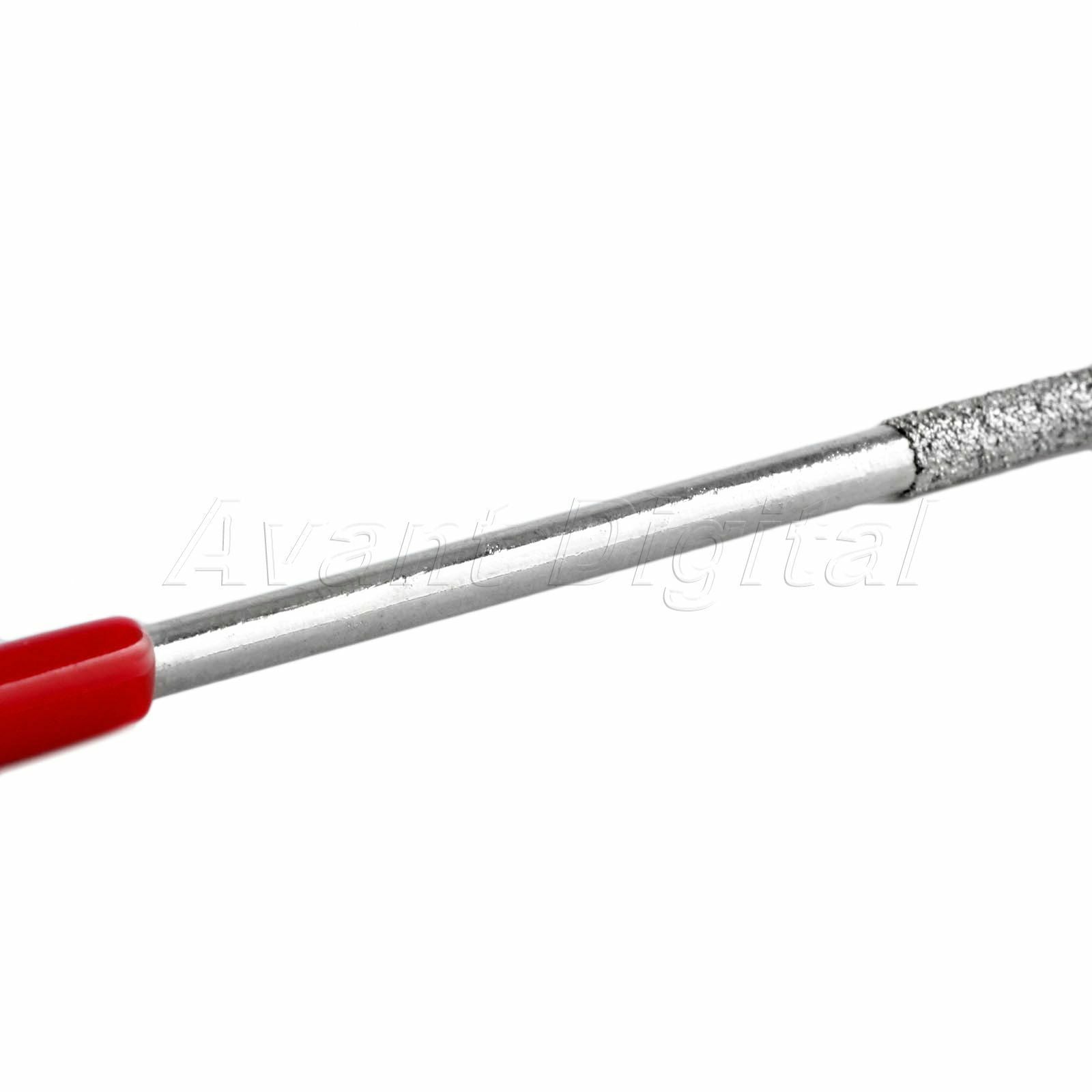 Jewelry Making Tool Steel Round Needle File 3mmx140mm W Diamond Coating Kit