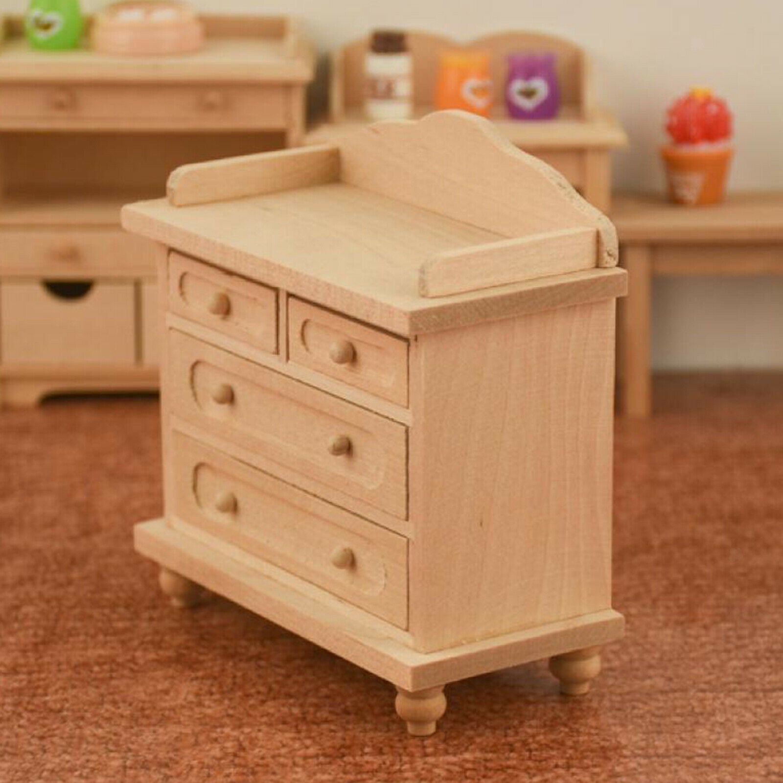 Wooden Mini Cabinet Bedside Table with Drawer Modern Furniture Decorative for
