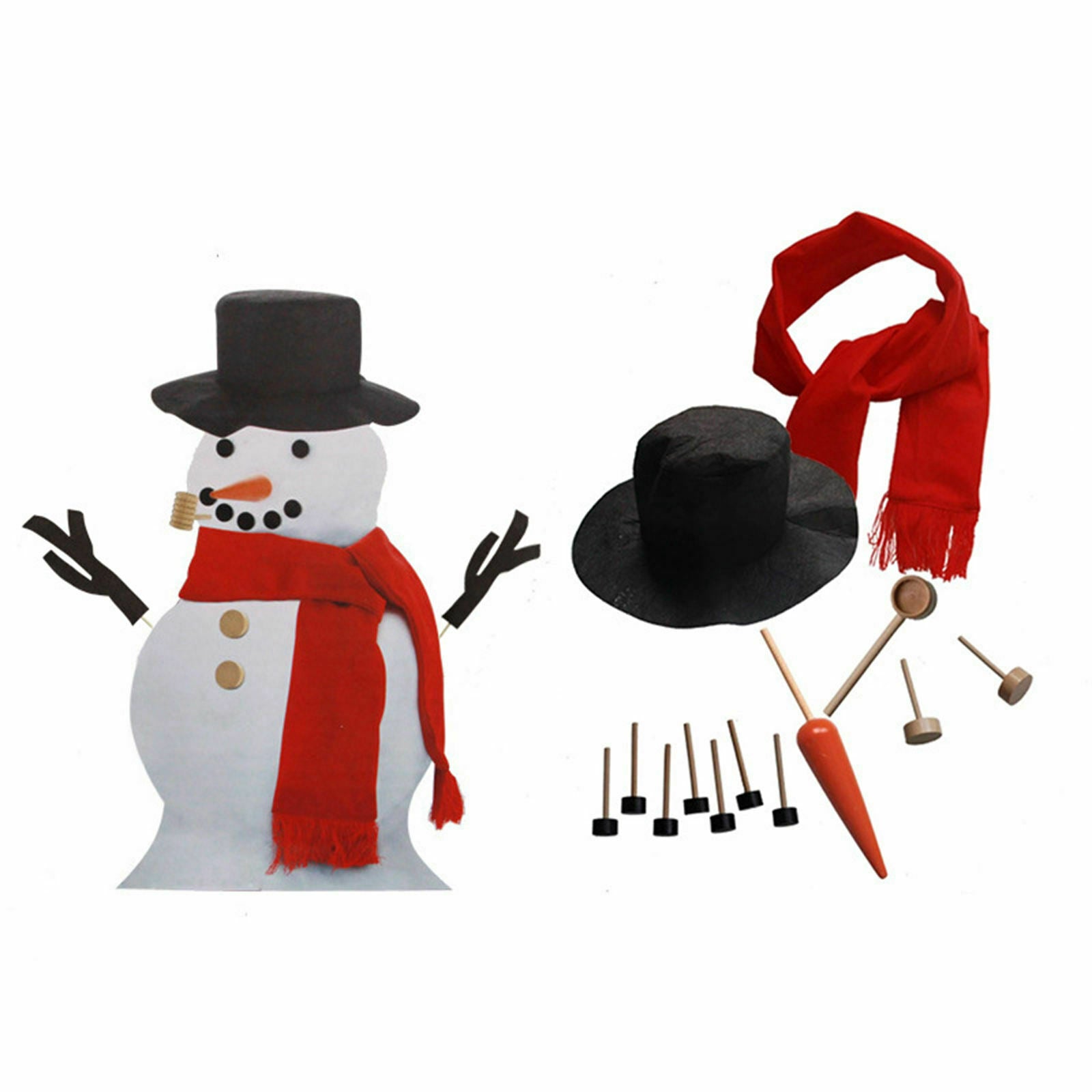 Snowman Kit Hat Scarf Eyes Hands Snowman Christmas Holiday Party
