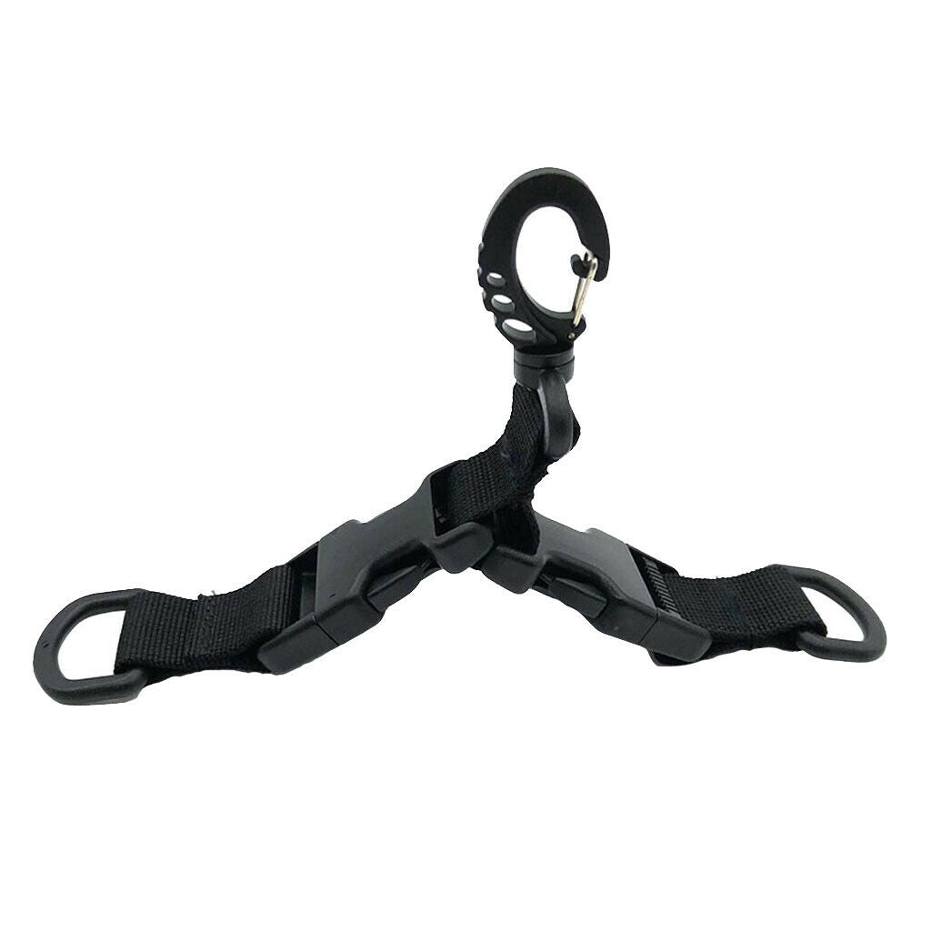2pcs Backpack Molle Strap, Webbing Belt with Quick Release Buckle, Double Hanger