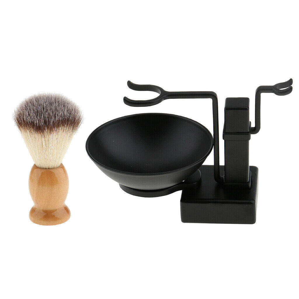 Premium Shaving Cup Tumbler Cup Holder With Wooden Brush Kit For Men