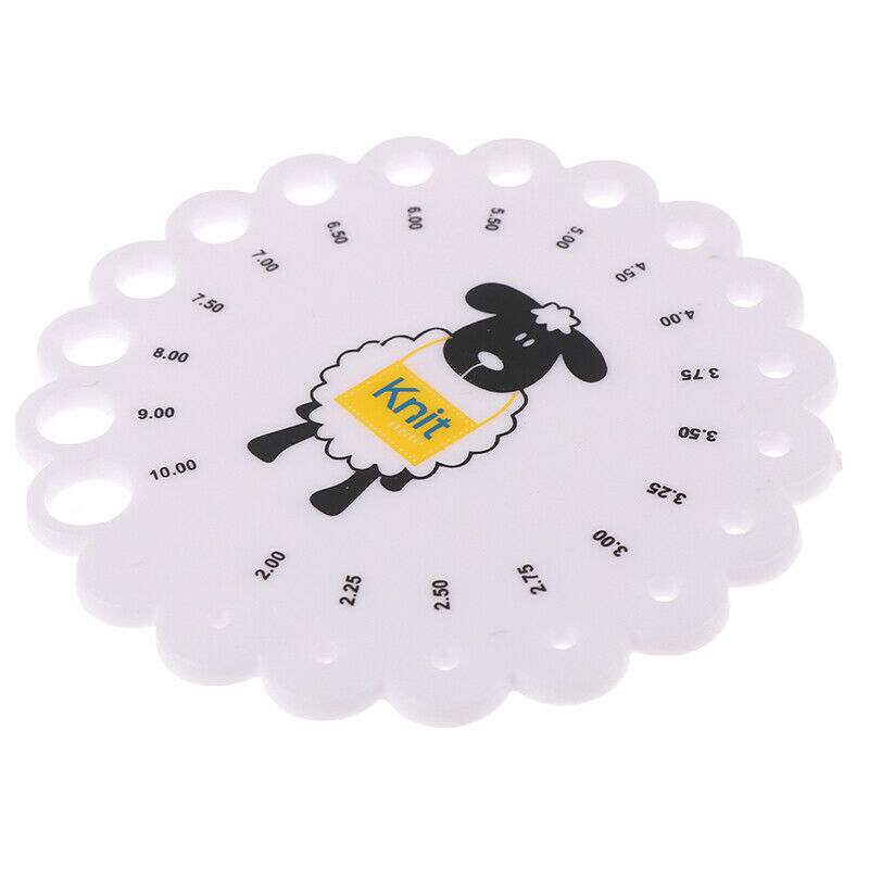 Needle Gauge Ruler Knitting Knit Measure Size 2.0 -10mm Sewing Fabric Accesso Tt