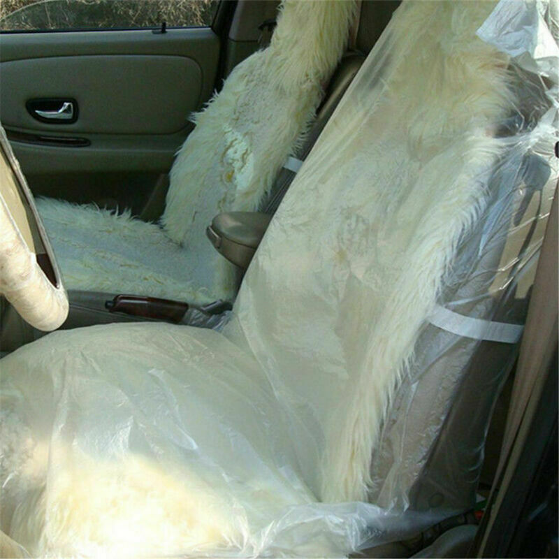 5PCS Car Truck Disposable Plastic Seat Protective Covers Film  For Repair Tool
